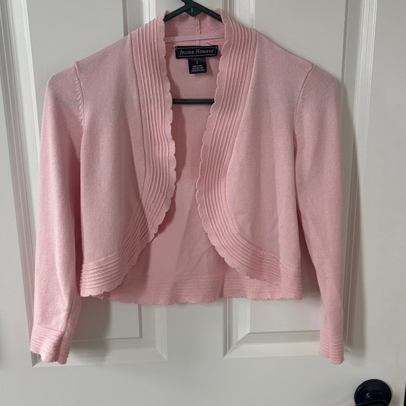 Jessica Howard Light Pink Women's Shrug - Picture 4 of 5